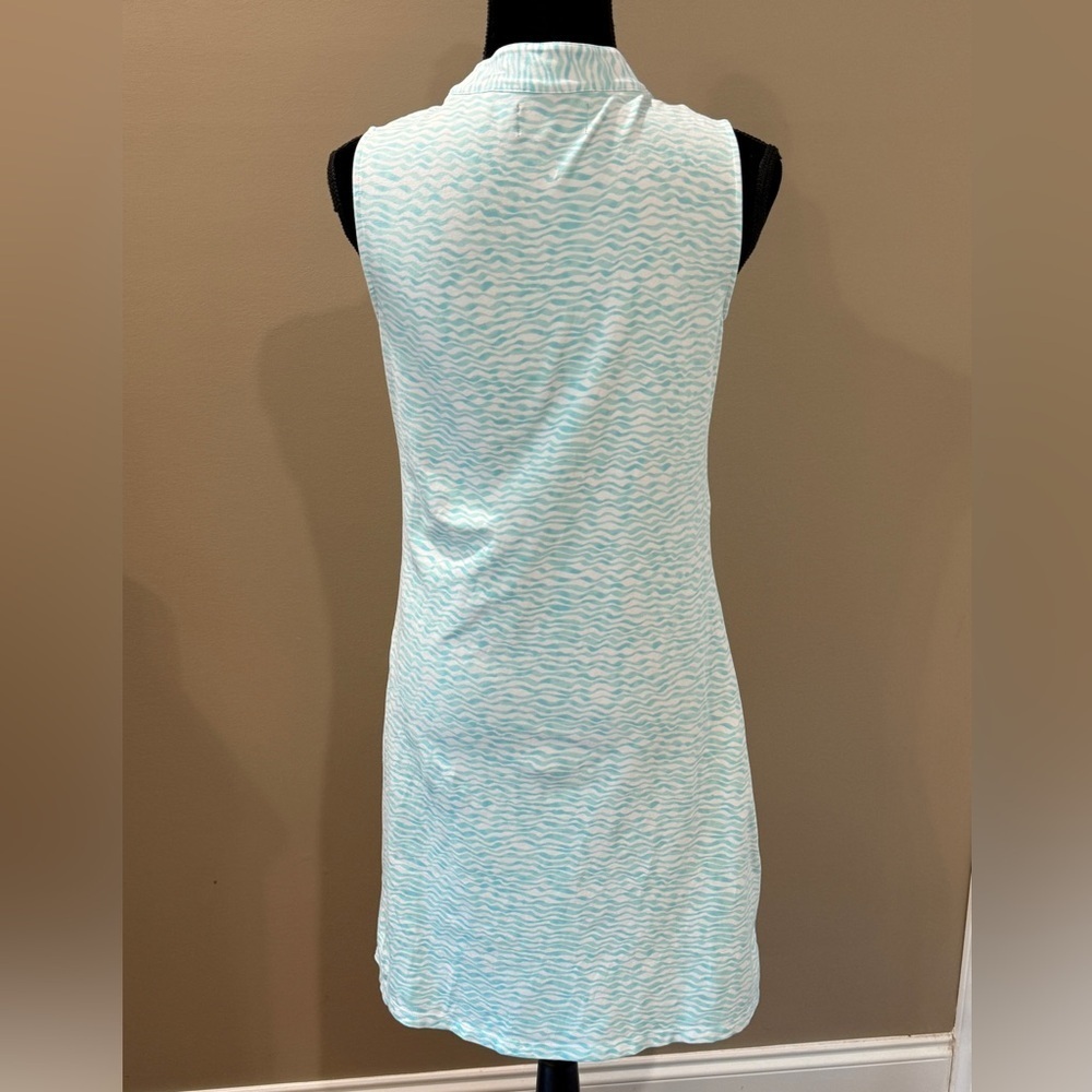 Women’s DUFFIELD LANE Signature Stretch turquoise Mackinac dress- Size small - Picture 3 of 6